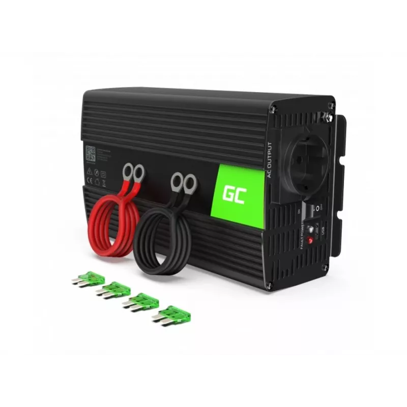 Green Cell INV09 Μετατροπέας τάσης αυτοκινήτου 1000 W Μαύρος