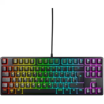 No name K4V2 TKL Πληκτρολόγιο – συμπαγής σχεδιασμός Tenkeyless, ενσύρματο, μαύρο, UK-Layout
