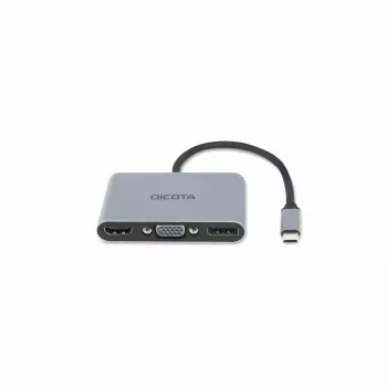 DICOTA D32064 Σταθμός σύνδεσης φορητών συσκευών Tablet/Smartphone/Laptop Ασημί