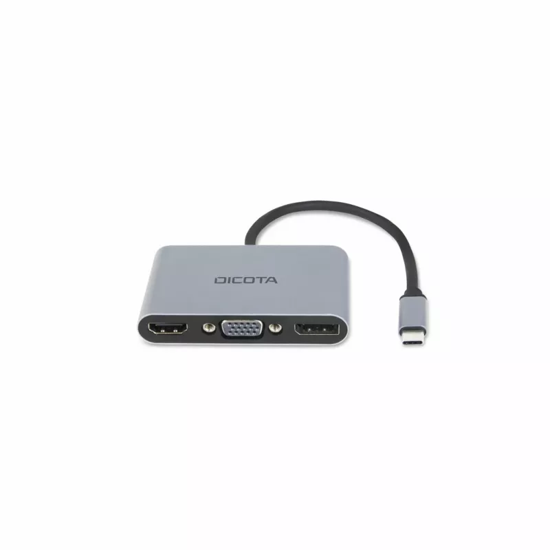 DICOTA D32064 Σταθμός σύνδεσης φορητών συσκευών Tablet/Smartphone/Laptop Ασημί