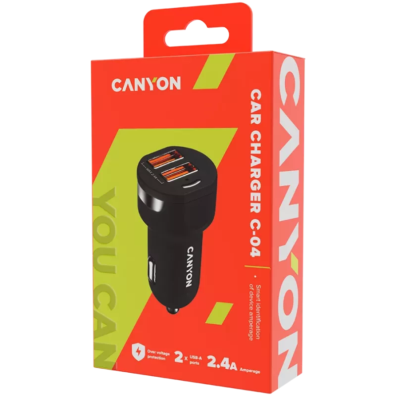 Φορτιστής αυτοκινήτου Canyon CNE-CCA04B