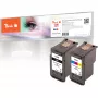 Peach 0F319169 δοχείο μελανιού 2 τεμ. μαύρο, κυανό, ματζέντα, κίτρινο