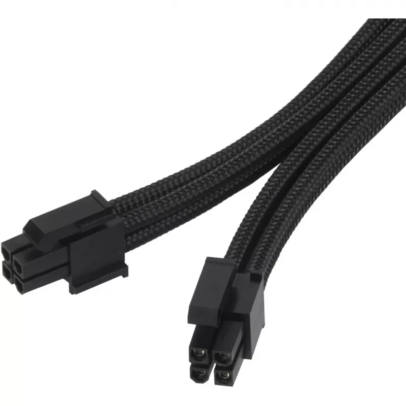 SilverStone SST-PP07E-EPS8B καλώδιο προέκτασης EPS 8 ακροδεκτών σε EPS/ATX 4+4 ακροδεκτών, 30 cm, μαύρο