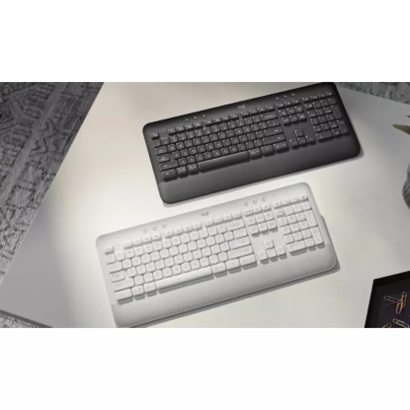 Logitech Signature K650 - Πληκτρολόγιο - Ασύρματο - Bluetooth 5.1 - QWERTY - Ισπανικό - Γραφίτης (920-010917)