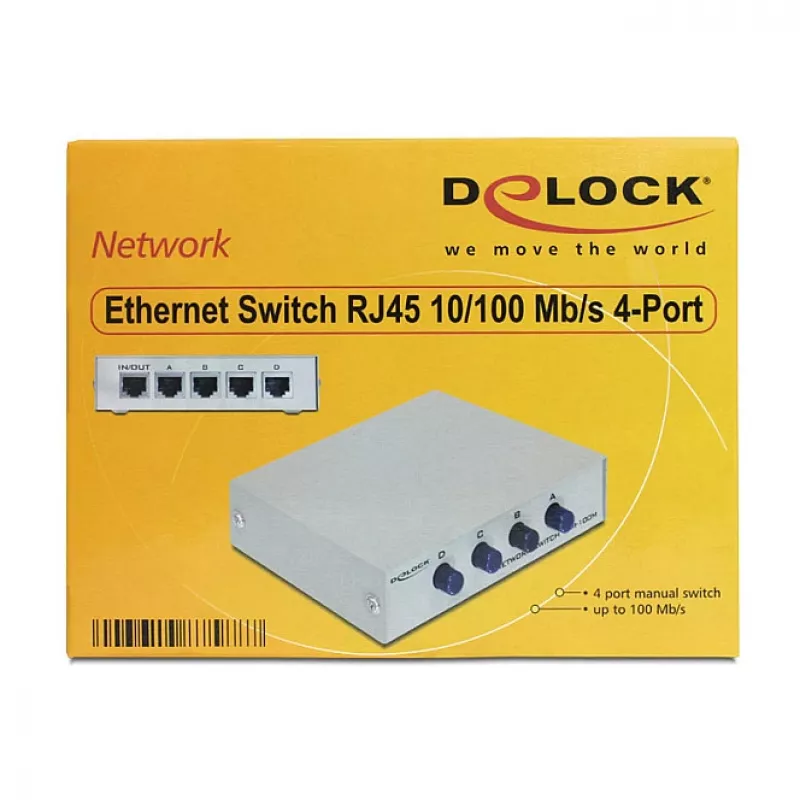 Μη διαχειριζόμενος διακόπτης DeLOCK 87588
