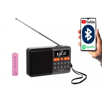 Φορητό αναλογικό ραδιόφωνο AM/FM Bluetooth BLOW RA18 με δέκτη FM και συνδεσιμότητα Bluetooth