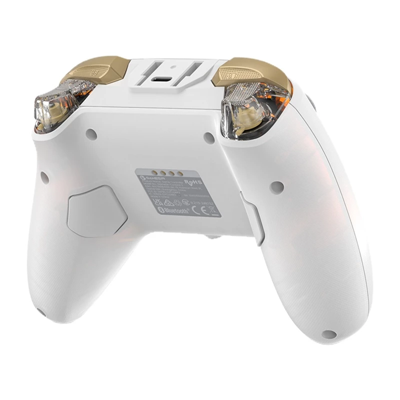Ασύρματο χειριστήριο GameSir Cyclone 2 HRG1001 — Bluetooth, Εργονομικός σχεδιασμός, Λευκό