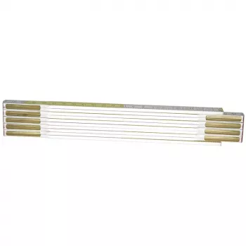 Πτυσσόμενο μέτρο STANLEY 0-35-458, ξύλο, 2 m, 17 mm πλάτος, λευκό/κίτρινο