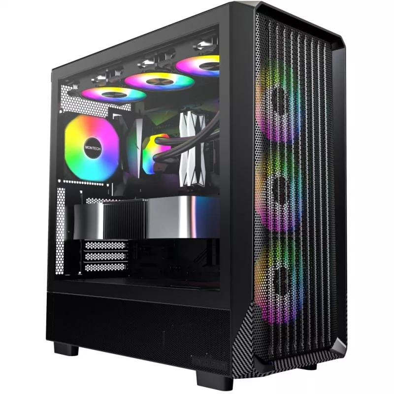 Κουτί PC Montech X5 Midi Tower Μαύρο ATX 3x Ανεμιστήρες 140 mm