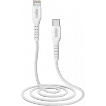 SBS TECABLELIGTC1W - 1 m - Lightning - USB C - Βύσμα αρσενικό - Βύσμα αρσενικό - Λευκό