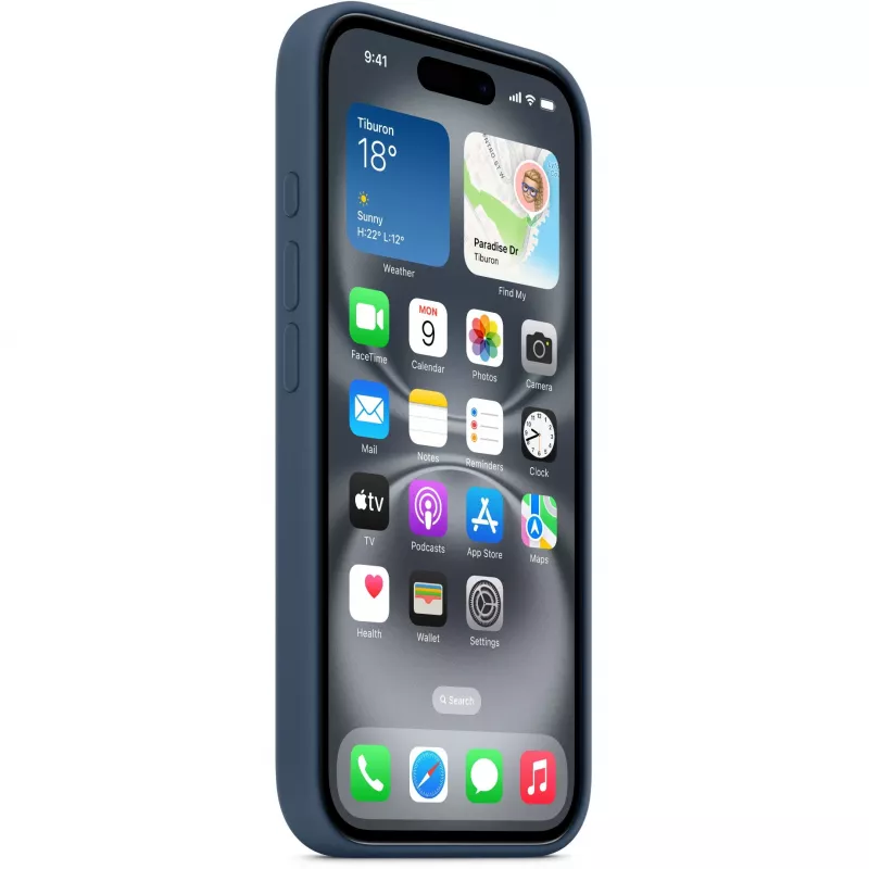 Apple MYY23ZM/A θήκη σιλικόνης με MagSafe για iPhone 16, μπλε denim