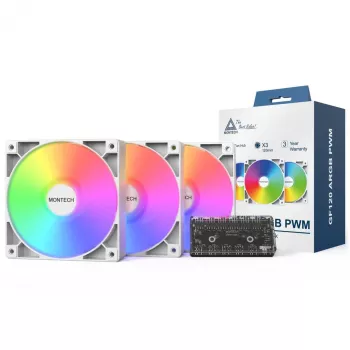 Σετ ανεμιστήρων κουτιού Montech GF120 PWM ARGB 3-in-1 — Ανεμιστήρας 120 mm PWM με φωτισμό ARGB