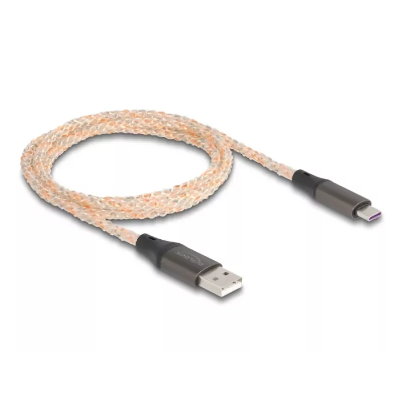 Καλώδιο DeLOCK USB 2.0 Type-A σε USB Type-C RGB 1m