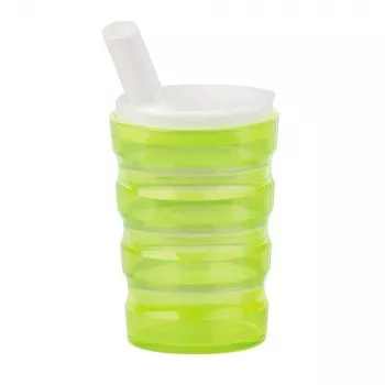 Βοηθητικό ποτήρι με καπάκι PDS CARE 21013 - 200 ml κίτρινο, από πολυπροπυλένιο, αδιάβροχο με καπάκι
