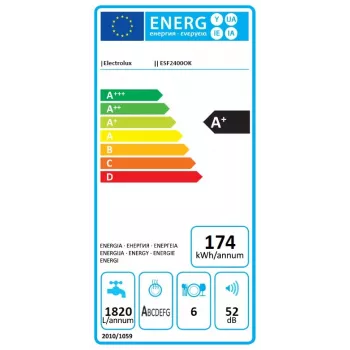Electrolux ESF2400OK Επιτραπέζιο πλυντήριο πιάτων 6 σερβίτσια 52 dB