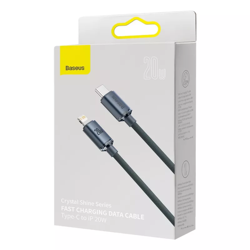 Καλώδιο κινητού Baseus CAJY000301 γκρι 2 m USB-C Lightning