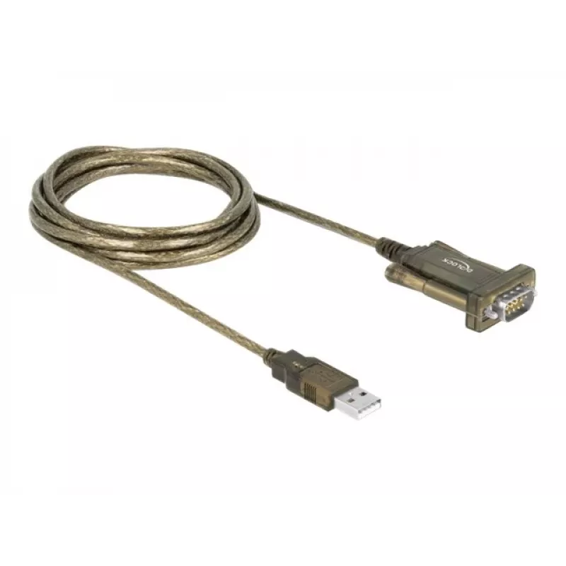 Σειριακό καλώδιο DeLOCK 64073 USB Type-A DB-9 διαφανές 2m