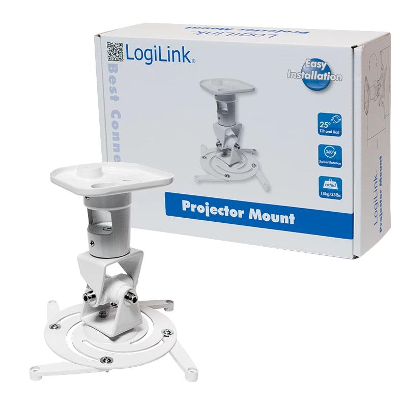 Βάση οροφής LogiLink BP0003 Μέγιστο βάρος 15 kg Λευκή