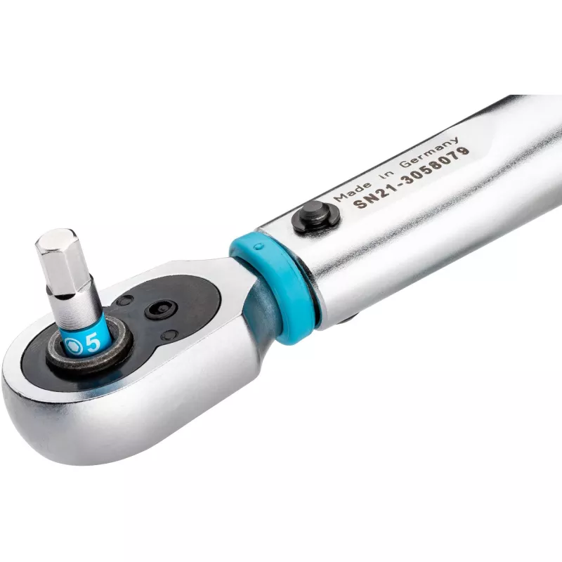 Κλειδί ροπής 5107B-3CT για bits, 1/4 (μπλε/μαύρο, καστάνια με αναστροφή)
