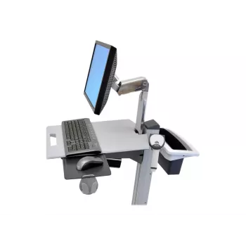 Ergotron Neo-Flex Basket and Handle Kit - Κιτ τοποθέτησης (λαβή, καλάθι) - διβάθμιο, γκρι - για τοποθέτηση σε καρότσι - για P/N: 24-205-214, 24-206-214 (97-545)