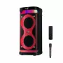 Φορητό ηχείο MANTA SPK0601B100, 100 W, Bluetooth, Karaoke, ασύρματο μικρόφωνο, μπαταρία, equalizer, φωτισμός disco