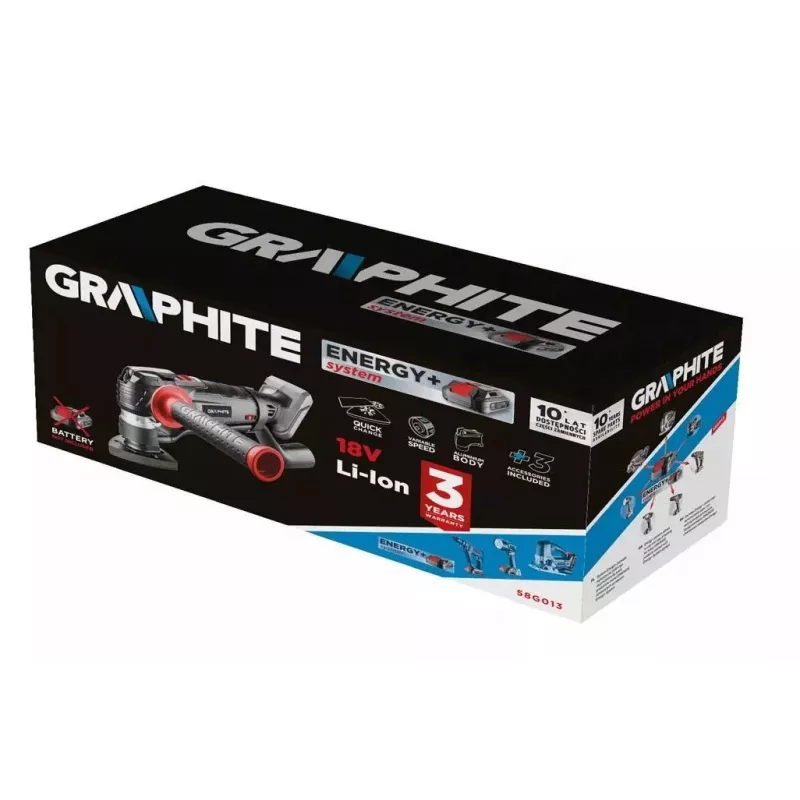 Πολυεργαλείο GRAPHITE Energy+ 18V 58G013 — παλινδρομικό πολυεργαλείο μπαταρίας, 18 V