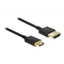 DeLOCK λεπτό Premium - καλώδιο βίντεο/ήχου/δικτύου - HDMI - 36 AWG - HDMI, 19 ακίδων (M) - σε - Mini-HDMI, 19 ακίδων (M) - 2,0 m - τριπλή μόνωση - μαύρο (84778)