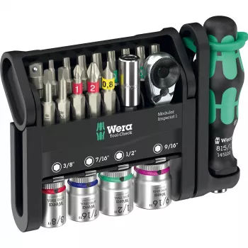 Wera Tool-Check Modular Imperial μίνι καστάνια, σετ καρυδακιών και μυτών, 21 τεμ. (05049001001)