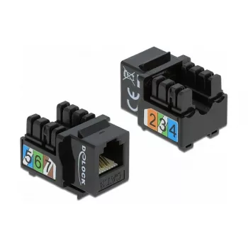 Μονάδα Keystone DeLOCK 86468 επίπεδη μαύρη RJ-12