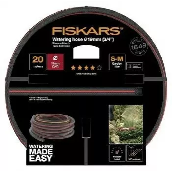 Λάστιχο κήπου Fiskars Q4 3/4 ίντσες 20 m, ανθεκτικό 19 mm εσωτερική διάμετρος