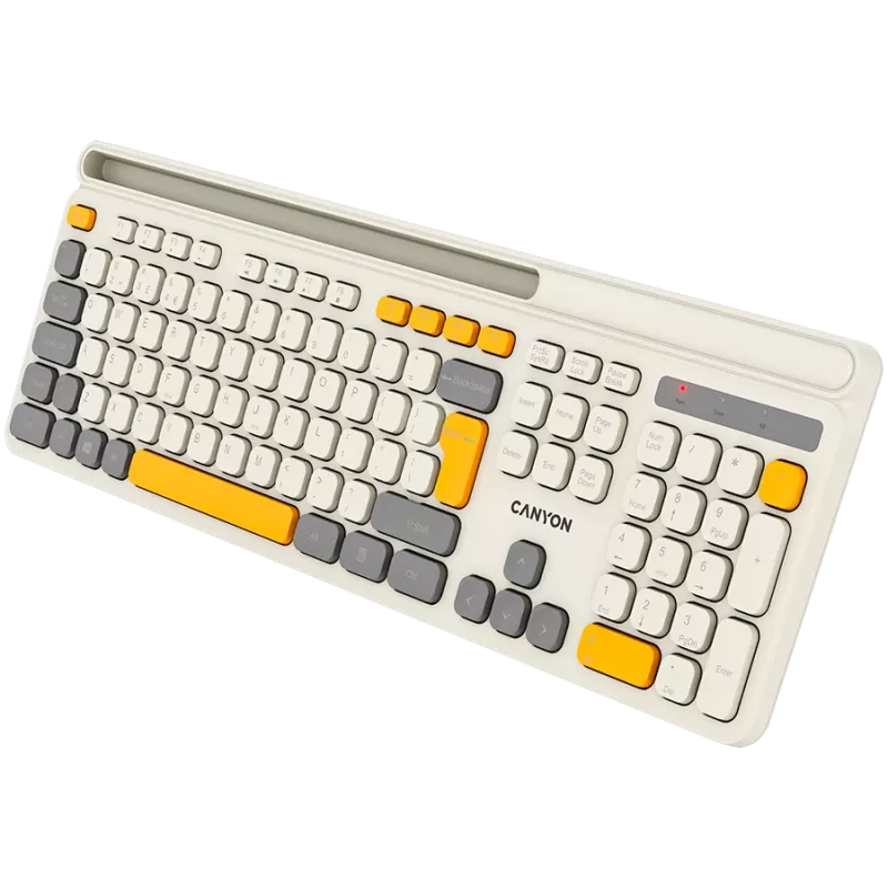CANYON πληκτρολόγιο HKB-W03 EN AAA Wireless μπεζ