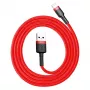 Καλώδιο Baseus Cafule USB Lightning 2,4A 1m (μαύρο + κόκκινο)