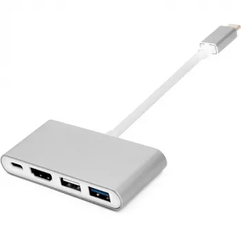 Αντάπτορας USB C - HDMI, 4xUSB 2.0/3.0, USB C