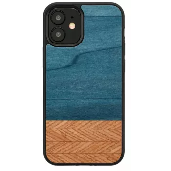 Θήκη κινητού Man and Wood για iPhone 12 mini — Denim μαύρο