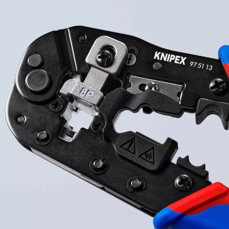 Knipex 97 51 13 πένσα πρέσας καλωδίων μαύρο, μπλε, κόκκινο