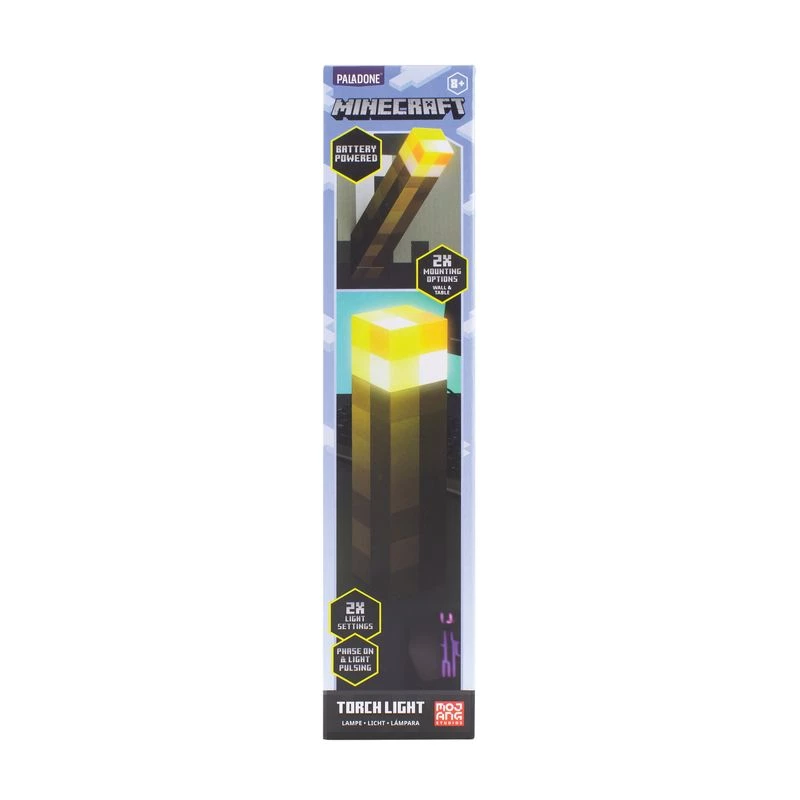 Επιτραπέζιο φωτιστικό Paladone Torch Light PP9202MCFV3 σχέδιο Minecraft με μπαταρία