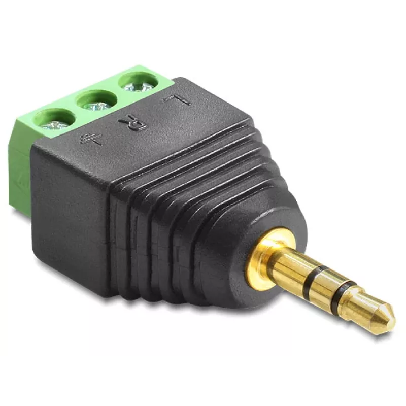 Αντάπτορας DeLOCK 65419 3,5 mm 3p μαύρο πράσινο ασημί