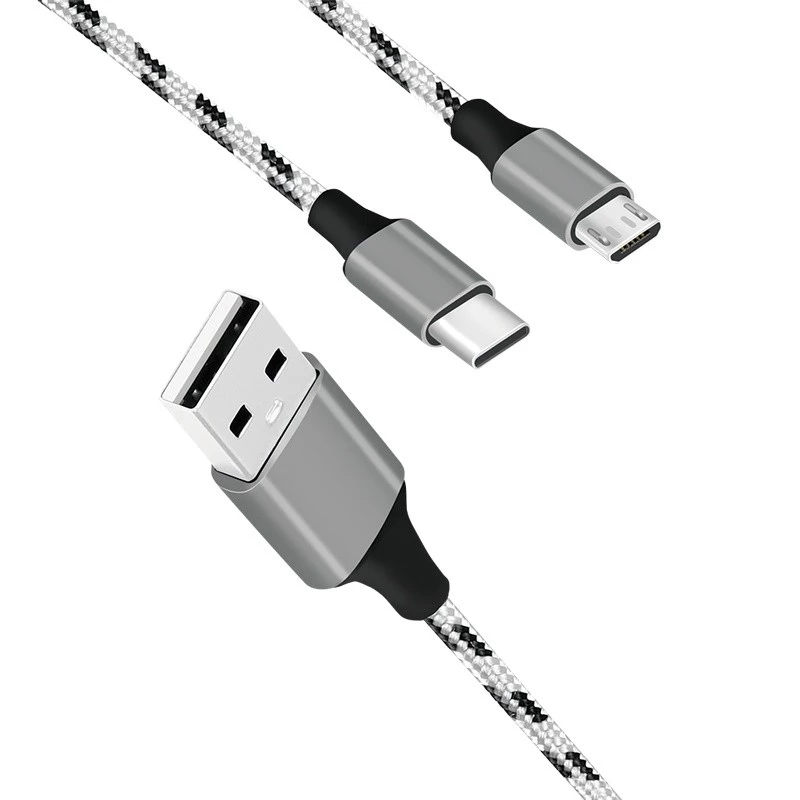 Καλώδιο LogiLink CU0202 USB 2.0 1,2 m USB A USB C/Micro-USB A γκρι