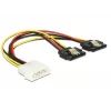 Εσωτερικό καλώδιο τροφοδοσίας DeLOCK 85237 0,2 m Molex σε 2 x SATA