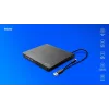 SAVIO AK-59 Εξωτερικός λεπτός εγγραφέας CD/DVD R/RW - USB-C/USB-A, μαύρο