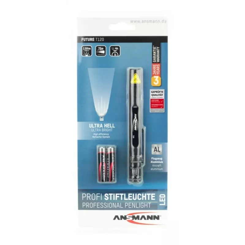Ansmann Future T120 Μαύρος Στυλό-φακός LED