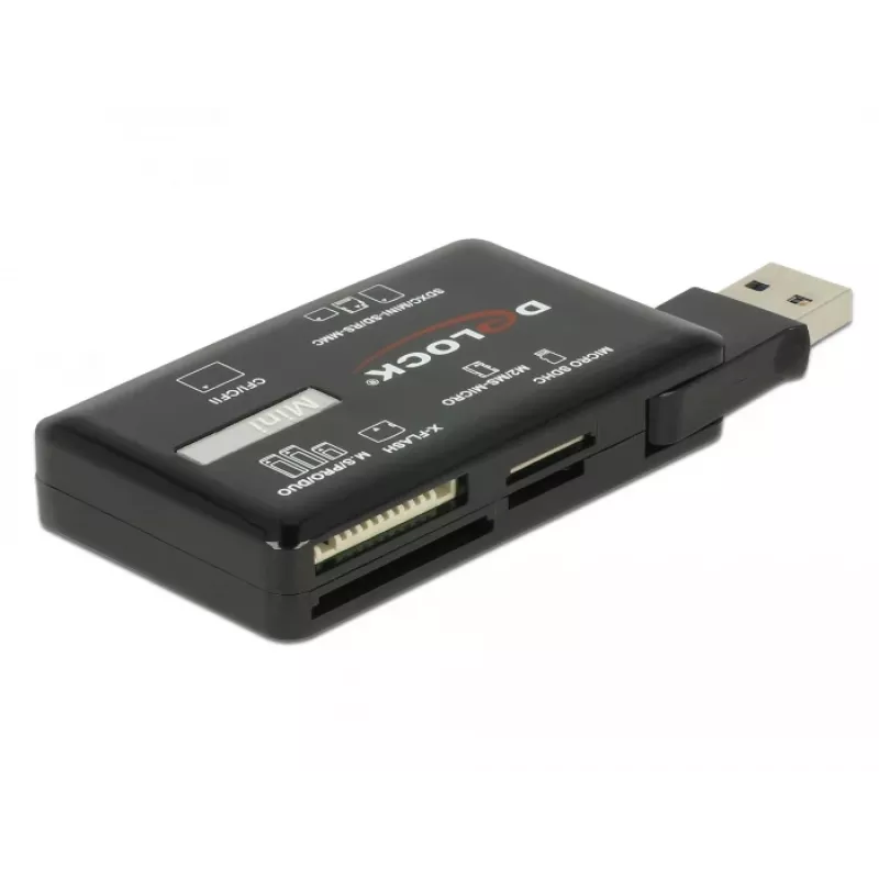 DeLOCK SuperSpeed Αναγνώστης καρτών USB CF SD Micro SD MS M2 xD 5 Gbps