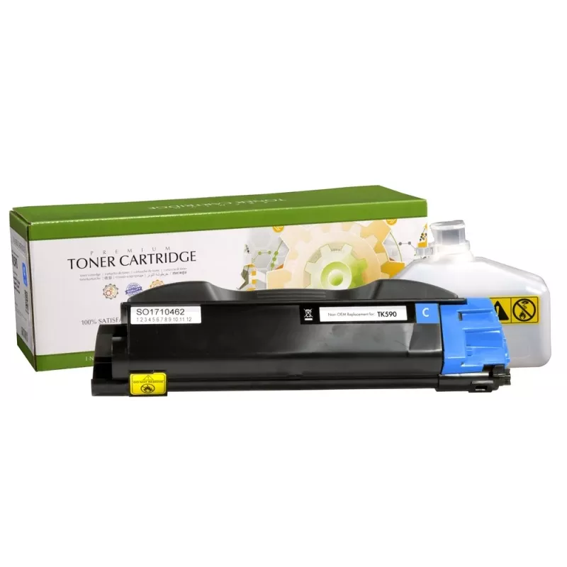 STATIC δοχείο τόνερ, συμβατό με Kyocera TK-590C, Cyan, συμβατό, 5.000 σελίδες