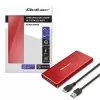 Θήκη SSD QOLTEC 51831 USB 3.0 για δίσκους M.2 SATA έως 2 TB, κόκκινη, υποστηρίζει μήκος 30 mm, έως 4 δίσκους