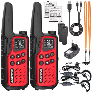 Baofeng BF-T25E σετ walkie-talkie, 2 τεμ., κόκκινο