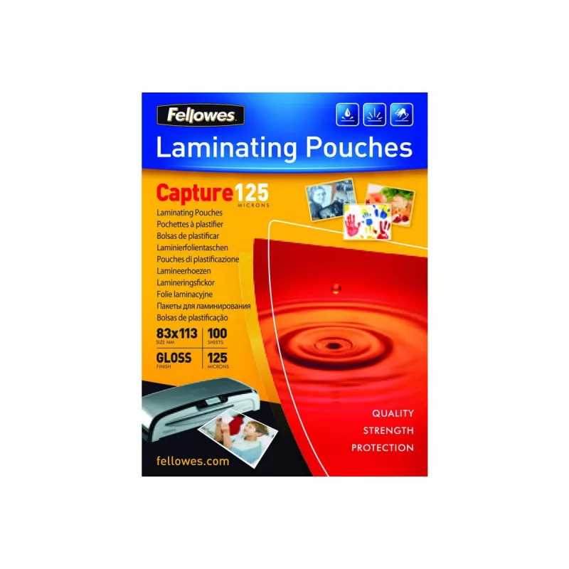 Fellowes Θήκη πλαστικοποίησης Glossy 125 Micron - 75x105mm
