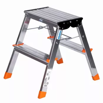 Krause Treppy 130020 αναδιπλούμενο σκαλοπάτι διπλής όψης, 2x2 σκαλοπάτια, ασημί