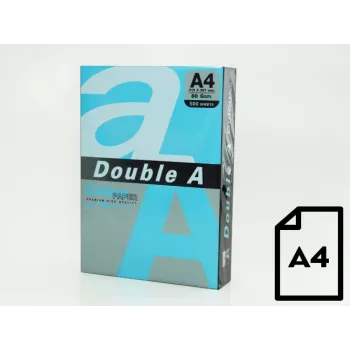Χρωματιστό χαρτί Double A, 80g, A4, 500 φύλλα, βαθύ μπλε