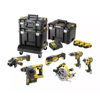 DeWalt DCK685P3T 18V Βαλιτσάκι εργαλείων μπαταρίας — 3×5,0-Ah μπαταρίες, DCH273-σφυρί, γωνιακός τροχός, βαλίτσα