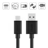 UNITEK ΚΑΛΩΔΙΟ USB USB-A — USB-C 25CM, Y-C480BK